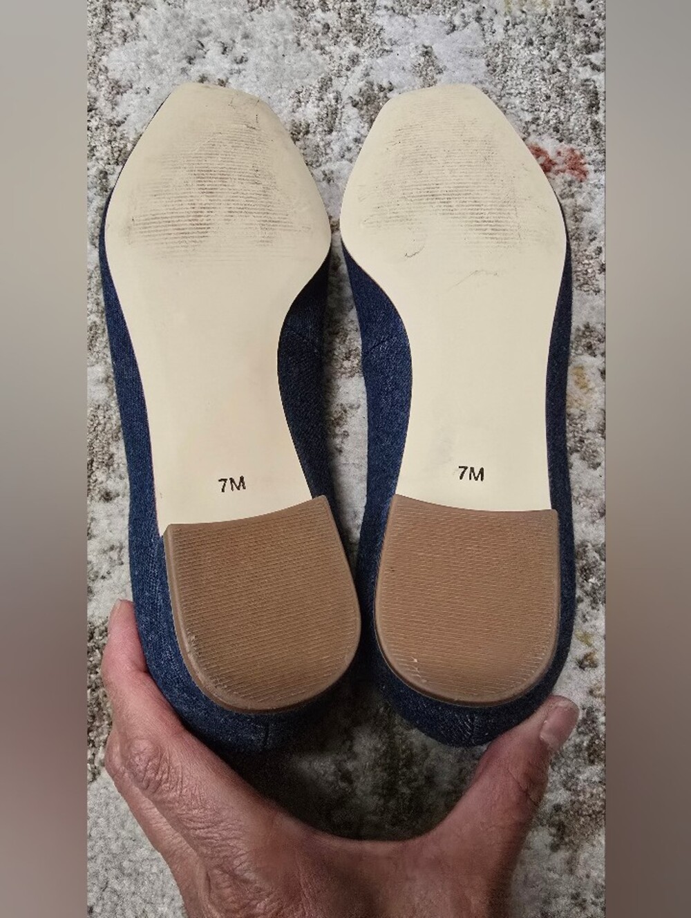 Talbots Dark Blue Denim Women’s Flat Shoes - Classic Size 7M - Picture 9 of 11